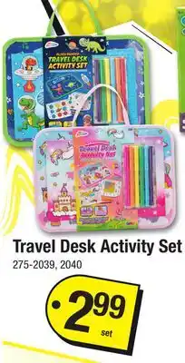 Menards Travel Desk Activity Set offer