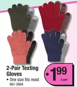 Menards 2-Pair Texting Gloves offer