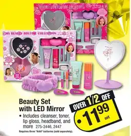 Menards Beauty Set with LED Mirror offer