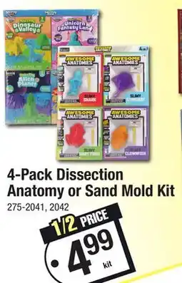 Menards 4-Pack Dissection Anatomy or Sand Mold Kit offer