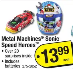Menards Metal Machines Sonic Speed Heroes offer