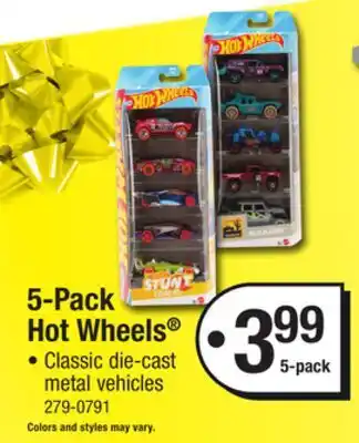 Menards 5-Pack Hot Wheels offer