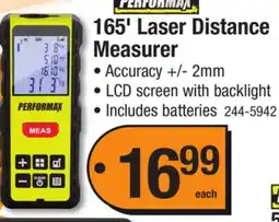 Menards 165' Laser Distance Measurer offer