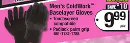 Menards Men's ColdWork Baselayer Gloves offer