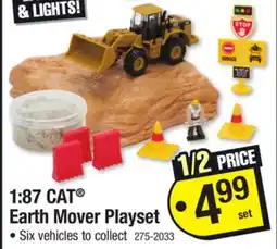 Menards 1:87 CAT Earth Mover Playset offer
