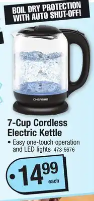 Menards 7-Cup Cordless Electric Kettle offer