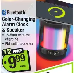Menards Color-Changing Alarm Clock & Speaker offer