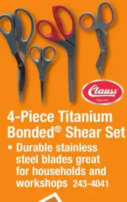Menards 4-Piece Titanium Bonded Shear Set offer