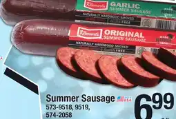Menards Summer Sausage offer