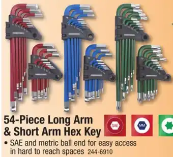 Menards 54-Piece Long Arm & Short Arm Hex Key offer