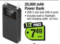 Menards 20,000 mAh Power Bank offer