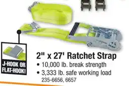 Menards 2 x 27' Ratchet Strap offer
