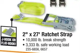 Menards 2 x 27' Ratchet Strap offer