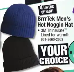 Menards BrrrTek Men's Hot Noggin Hat offer