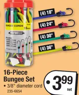 Menards 16-Piece Bungee Set offer