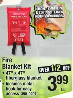 Menards Fire Blanket Kit offer