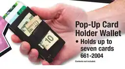 Menards Pop-Up Card Holder Wallet offer