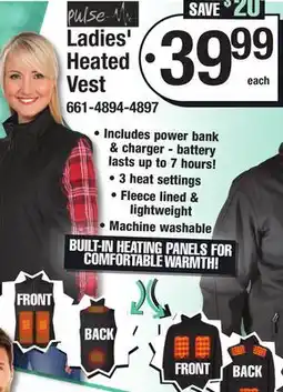 Menards Ladies' Heated Vest offer