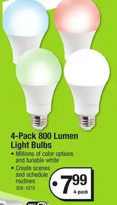Menards 4-Pack 800 Lumen Light Bulbs offer