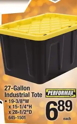 Menards 27-Gallon Industrial Tote offer