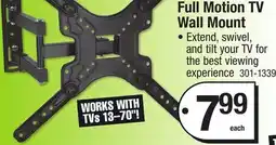 Menards Full Motion TV Wall Mount offer