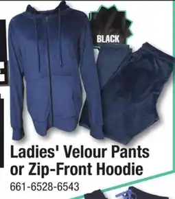 Menards Ladies' Velour Pants or Zip-Front Hoodie offer
