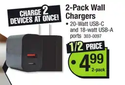Menards 2-Pack Wall Chargers offer