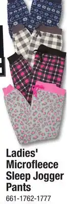 Menards Ladies' Microfleece Sleep Jogger Pants offer