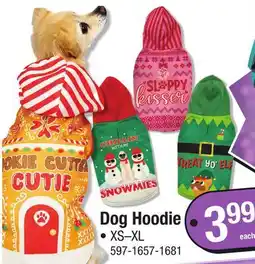 Menards Dog Hoodie offer