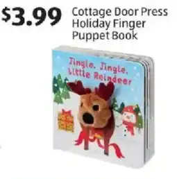 Aldi Cottage door press holiday finger puppet book offer