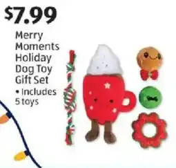 Aldi Merry Moments Holiday Dog Toy Gift Set offer