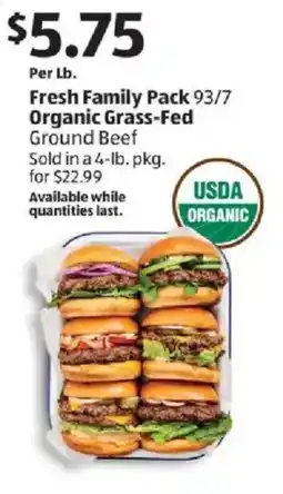 Aldi Fresh Family Pack 93/7 Organic Grass-Fed offer