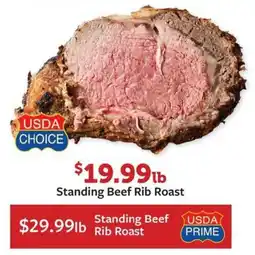 Fareway Standing beef rib roast offer