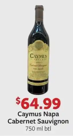 Fareway Caymus Napa Cabernet Sauvignon offer