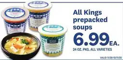 Kings Food Markets All Kings prepacked soups offer