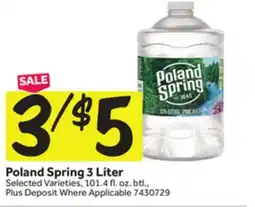 Stop&Shop Poland Spring 3 Liter offer