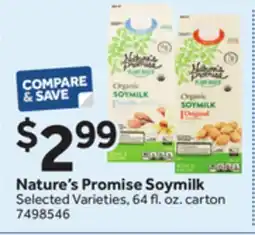Stop&Shop Nature's Promise Soymilk offer