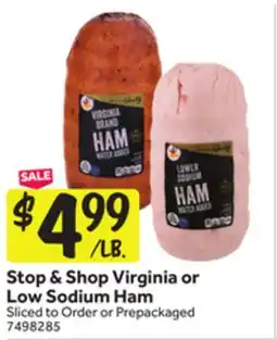 Stop&Shop Stop & Shop Virginia or Low Sodium Ham offer