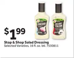 Stop&Shop Stop & Shop Salad Dressing offer