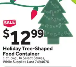Stop&Shop Holiday Tree-Shaped Food Container offer