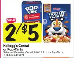 Stop&Shop Kellogg's Cereal or Pop-Tarts offer