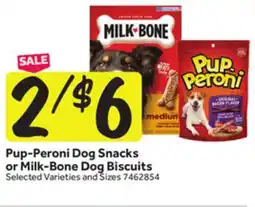 Stop&Shop Pup-Peroni Dog Snacks or Milk-Bone Dog Biscuits offer