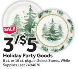 Stop&Shop Holiday Party Goods offer