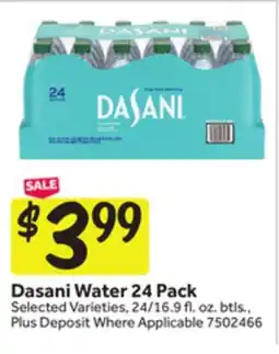 Stop&Shop Dasani Water 24 Pack offer
