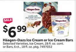 Stop&Shop Häagen-Dazs Ice Cream or Ice Cream Bars offer