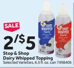 Stop&Shop Stop & Shop Dairy Whipped Topping offer