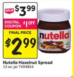 Stop&Shop Nutella Hazelnut Spread offer