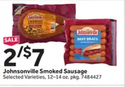 Stop&Shop Johnsonville Smoked Sausage offer
