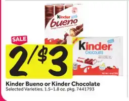 Stop&Shop Kinder Bueno or Kinder Chocolate offer
