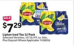 Stop&Shop Lipton Iced Tea 12 Pack offer